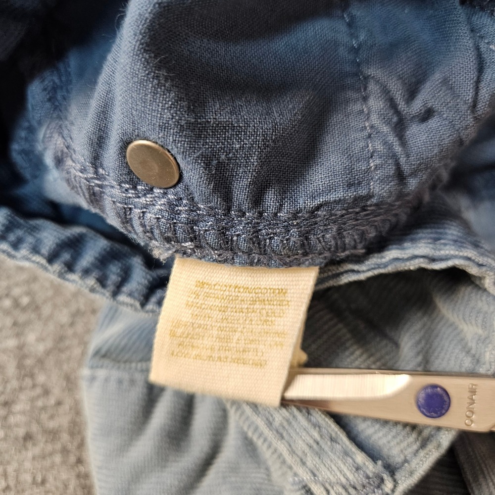 Free People Blue Corduroy Pants Slim Straight Leg Low Rise Size 29 61855-16515 - Picture 4 of 11